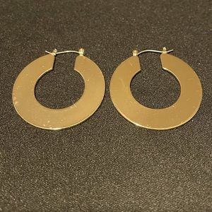 Gold bulky hoop earrings
